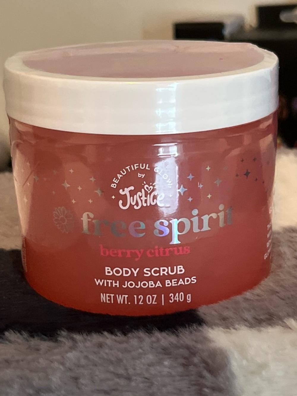 Justice Free Spirit Berry Citrus Body Scrub - White & Pink